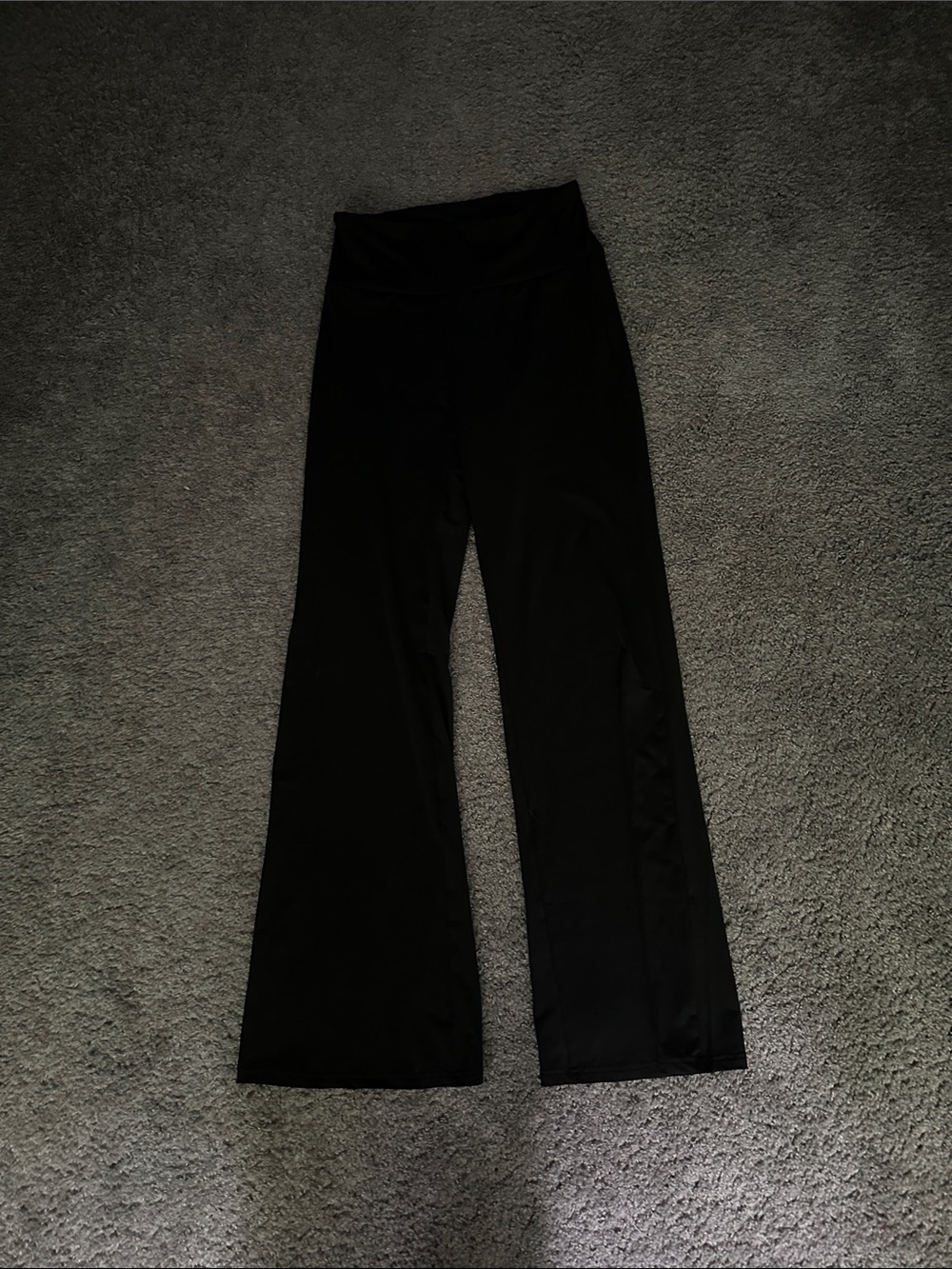 Black High-Waist Flared Yoga Pants